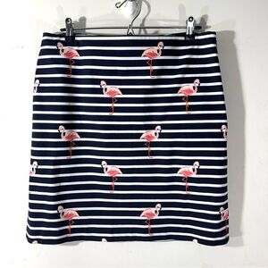 Talbots Flamingo Print Skirt Sz 10